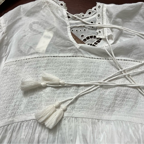 Anthropologie forever that girl Let Me Be Cutwork-Yoke Babydoll Blouse - Picture 10 of 12